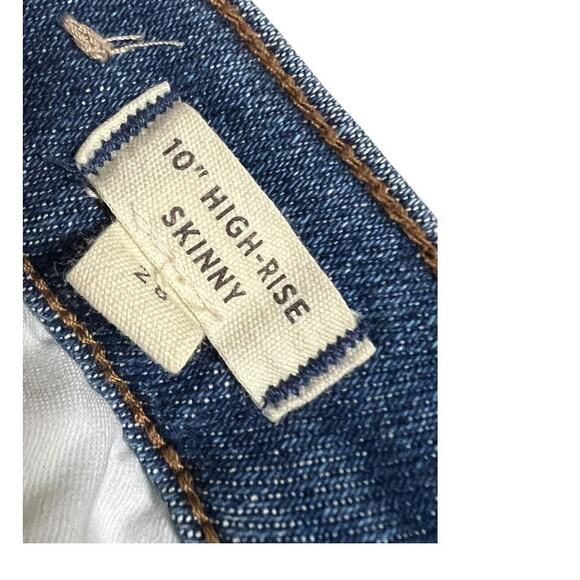 Madewell Jeans 10" High-Rise Skinny Stretch Denim 28 Blue Basic Casual Everyday - Picture 4 of 7